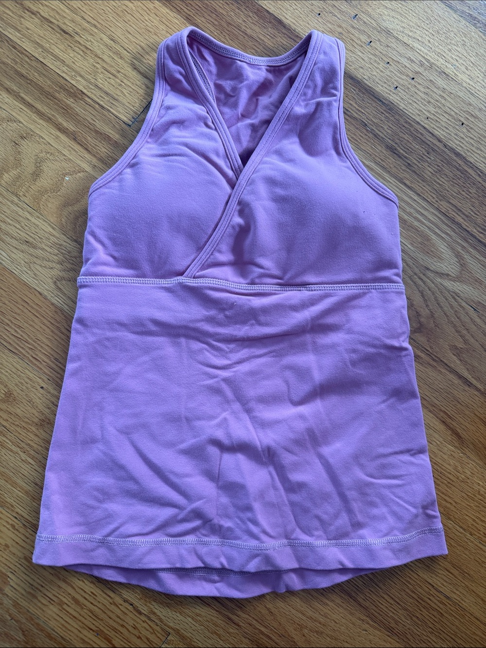 lululemon athletica Lavender/Pink Purple Cross-Front Tank Top, with cup inserts